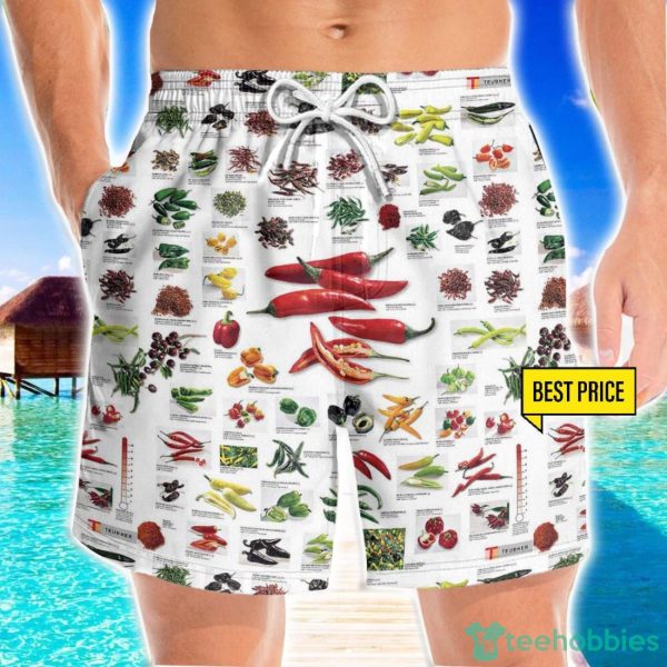 Chilly & Paprika 3D Beach Shorts For Men Gift Summer Gift