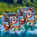 Christmas Skull Santa In The Town Love Xmas Hawaii Shorts For Men
