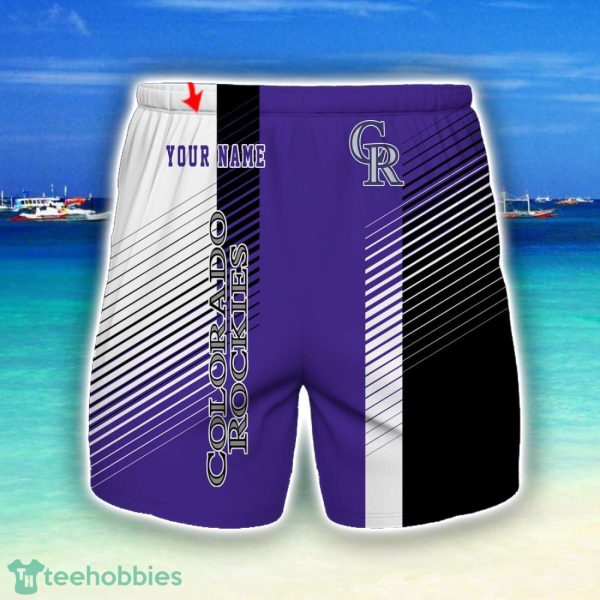 Colorado Rockies Beach Shorts For Sport Fans Team Summer Gift Custom Name