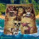 Dragon Love Coffee And Skull Hawaii Shorts For Men