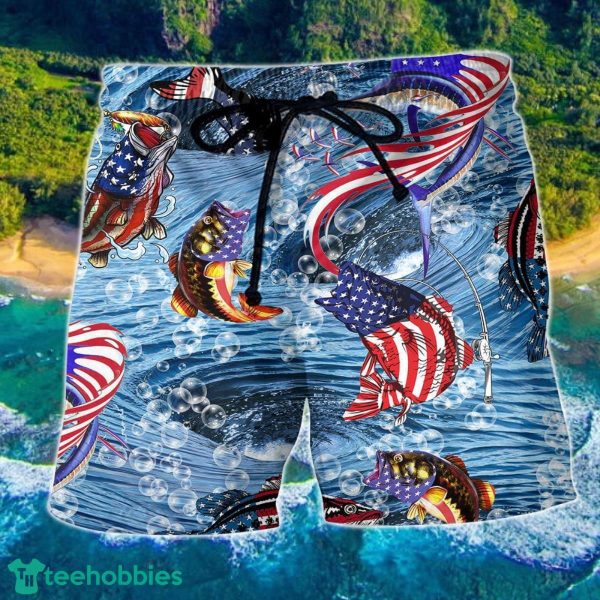 Fishing Hard America Cool Style Hawaii Shorts For Men