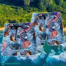 Fishing Hard America Cool Style Hawaii Shorts For Men