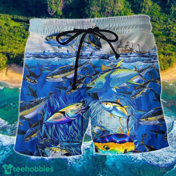 Fishing Love Fish Love Ocean Forever Hawaii Shorts For Men - Summer Beach Shorts