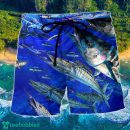Fishing Love Ocean Blue Cool Hawaii Shorts For Men - Summer Beach Shorts