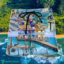 Fishing Pier Blue Sky Hawaii Shorts For Men - Summer Beach Shorts