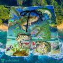 Fishing Real Men Do Fishing Blue And Green Hawaii Shorts For Men - Summer Beach Shorts