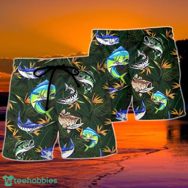 Fishing Wild River Fishing The River Is Calling Catch The Big Bass Hawaii Shorts For Men - Image 2