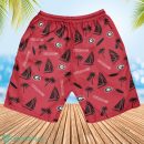 Georgia Bulldogs Sailboat and Coconut Pattern Beach Shorts For Fans