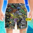 Gadzillo Collage Kaiju Monsters Funny Style 3D Beach Shorts For Men Gift Summer Gift