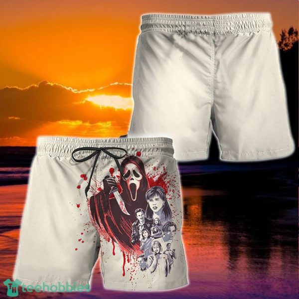 Ghostface Slasher Horror Movie Scream Hawaiian Shorts
