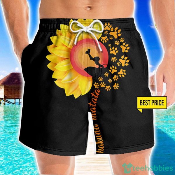 Hakuna Matata Sunflower Funny Style 3D Beach Shorts For Men Gift Summer Gift