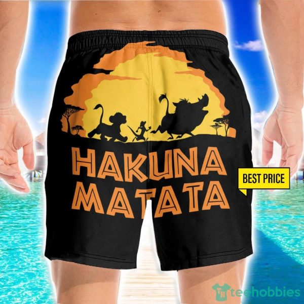 Hakuna Matata Sunflower Funny Style 3D Beach Shorts For Men Gift Summer Gift - Image 2