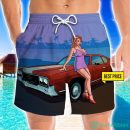 GTA Vice City Stories Red Car Funny Cosplay Costume 3D Beach Shorts For Men Gift Summer Gift