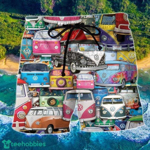 Hippie Colorful Car Peace Life Summer Beach Hawaii Shorts
