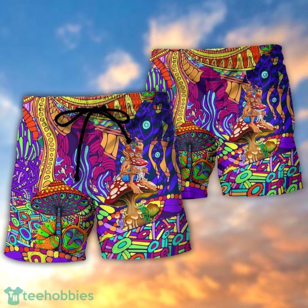 Hippie Colorful Love Life Summer Beach Hawaii Shorts - Image 2