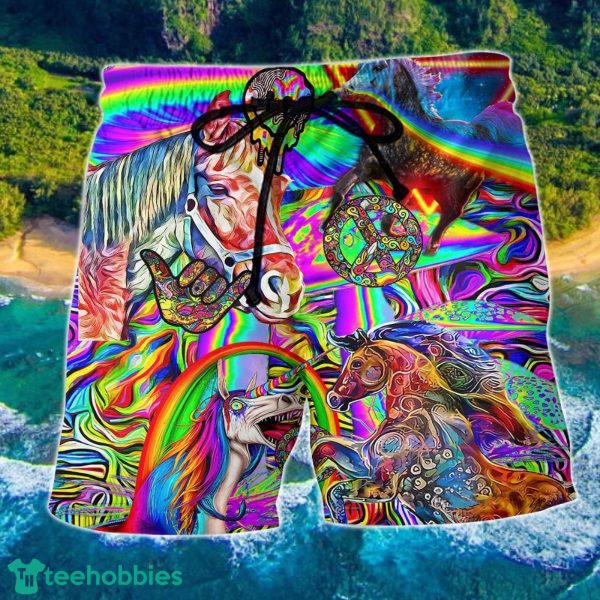 Hippie Horse Run For You Summer Beach Hawaii Shorts