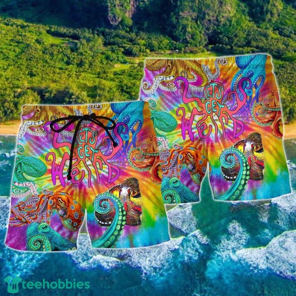 Hippie Lets Get Octopus Summer Beach Hawaii Shorts - Image 2