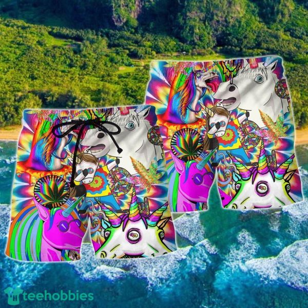 Hippie Unicorn Dream For Wonderland Summer Beach Hawaii Shorts - Image 2