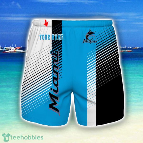 Miami Marlins Beach Shorts For Sport Fans Team Summer Gift Custom Name