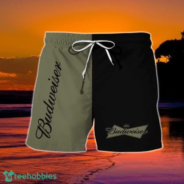 Moss Green Budweiser Beer Hawaiian Shorts