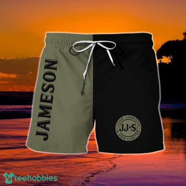 Moss Green Jameson Whiskey Hawaiian Shorts
