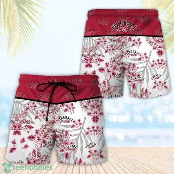 Palm Leaves Fireball Hawaii Shorts