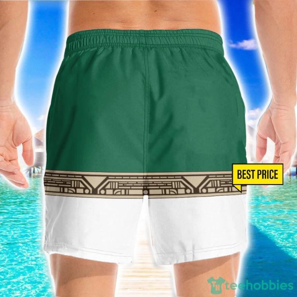 Power Ranger Zeo Green Funny Cosplay Costume 3D Beach Shorts For Men Gift Summer Gift - Image 2