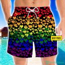 Pride LGBT Colorful Heart 3D Beach Shorts For Men Gift Summer Gift