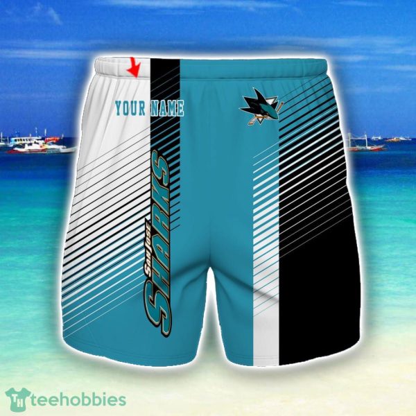 San Jose Sharks Beach Shorts For Sport Fans Team Summer Gift Custom Name