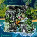 Skull And French Bulldog Tatoo Smoke Tropical Hawaii Shorts For Men Swim Trunks