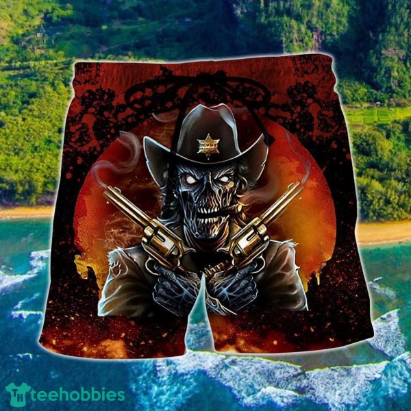 Skull Cowboy I’m Your Huckleberry Hawaii Shorts For Men - Skull Shorts Swim Trunks
