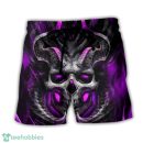 Skull Dark Purple Fire Lighting Hawaii Shorts For Men - Skull Shorts Swim Trunks