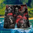 Skull Dark Red Smoke Hawaii Shorts For Men Skull Shorts Swim Trunks