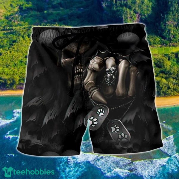 Skull I Love Dogs More Than Humans Hawaii Shorts For Men Skull Shorts Swim Trunks