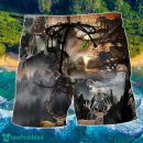 Skull Love Hunting In Jungle Hawaii Shorts For Men Skull Shorts Swim Trunks