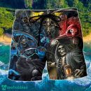 Skull Judgment Of Death Area Hawaii Shorts For Men Skull Shorts Swim Trunks