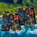 Skull Judgment Of Death Area Hawaii Shorts For Men Skull Shorts Swim Trunks