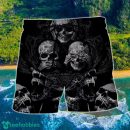 Skull Scary Darkness Art Hawaii Shorts For Men Skull Shorts Swim Trunks