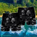 Skull Scary Darkness Art Hawaii Shorts For Men Skull Shorts Swim Trunks