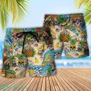 Skull Pineapple Fruit Amazing Hawaii Shorts For Men Skull Shorts Swim Trunks
