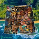 Skull Pirate Treasure Night On The Sea Hawaii Shorts For Men Skull Shorts Swim Trunks