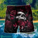 Skull Rose Blood Dark Screaming Hawaii Shorts For Men Skull Shorts Swim Trunks