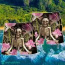 Skull Yoga Lighting Lotus Flower Hawaii Shorts For Men Skull Shorts Swim Trunks