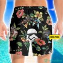 Star Wars Helmet Black 3D Beach Shorts For Men Gift Summer Gift