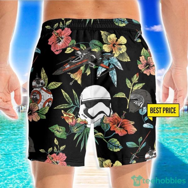 Star Wars Helmet Black 3D Beach Shorts For Men Gift Summer Gift - Image 2