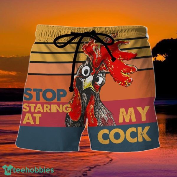 Stop Staring At My Cock Man Shorts, Rooster Man Shorts, Farm Animal Man Shorts, Farm Man Shorts, Rooster Shorts