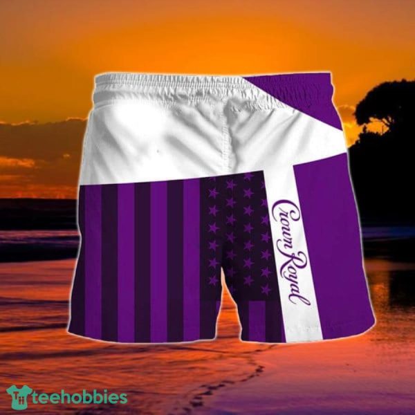 Summer American Flag Patch Crown Royal Hawaiian Shorts