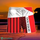 Summer American Flag Patch Dos Equis Hawaiian Shorts