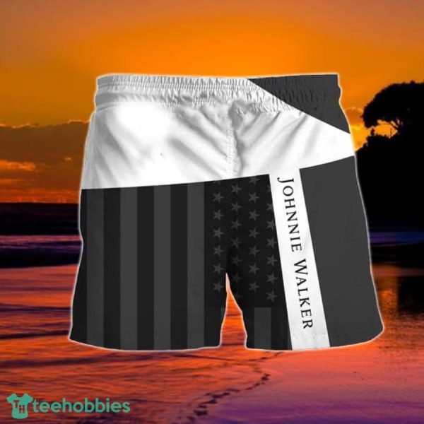 Summer American Flag Patch Johnnie Walker Hawaiian Shorts