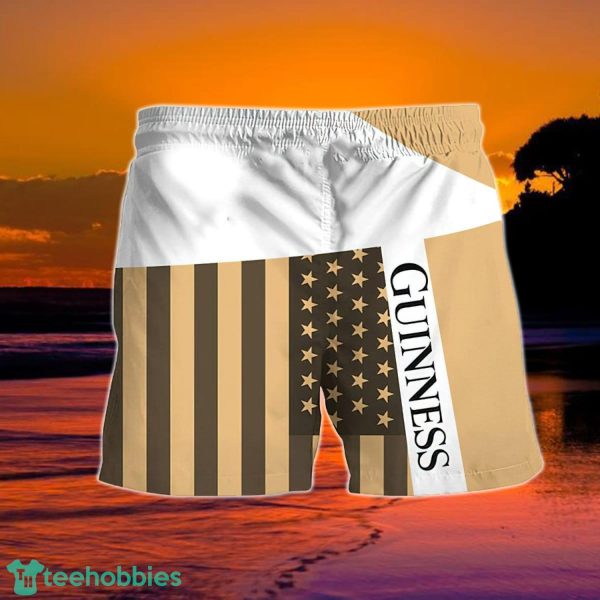 Summer American Flag Patch Guinness Beer Hawaiian Shorts